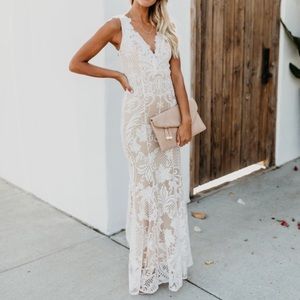 Vici Collection white lace dress